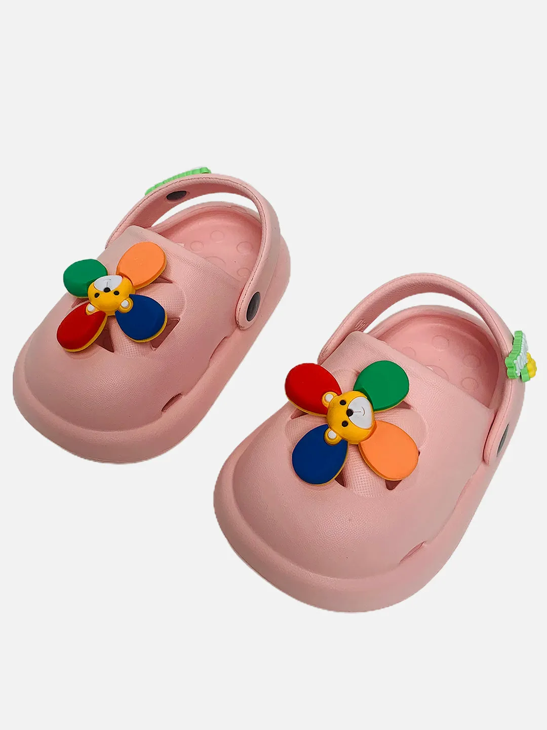 Little Surprise Box Pink Pinwheel Slip on Clogs all season Footwear for Toddlers & Kids