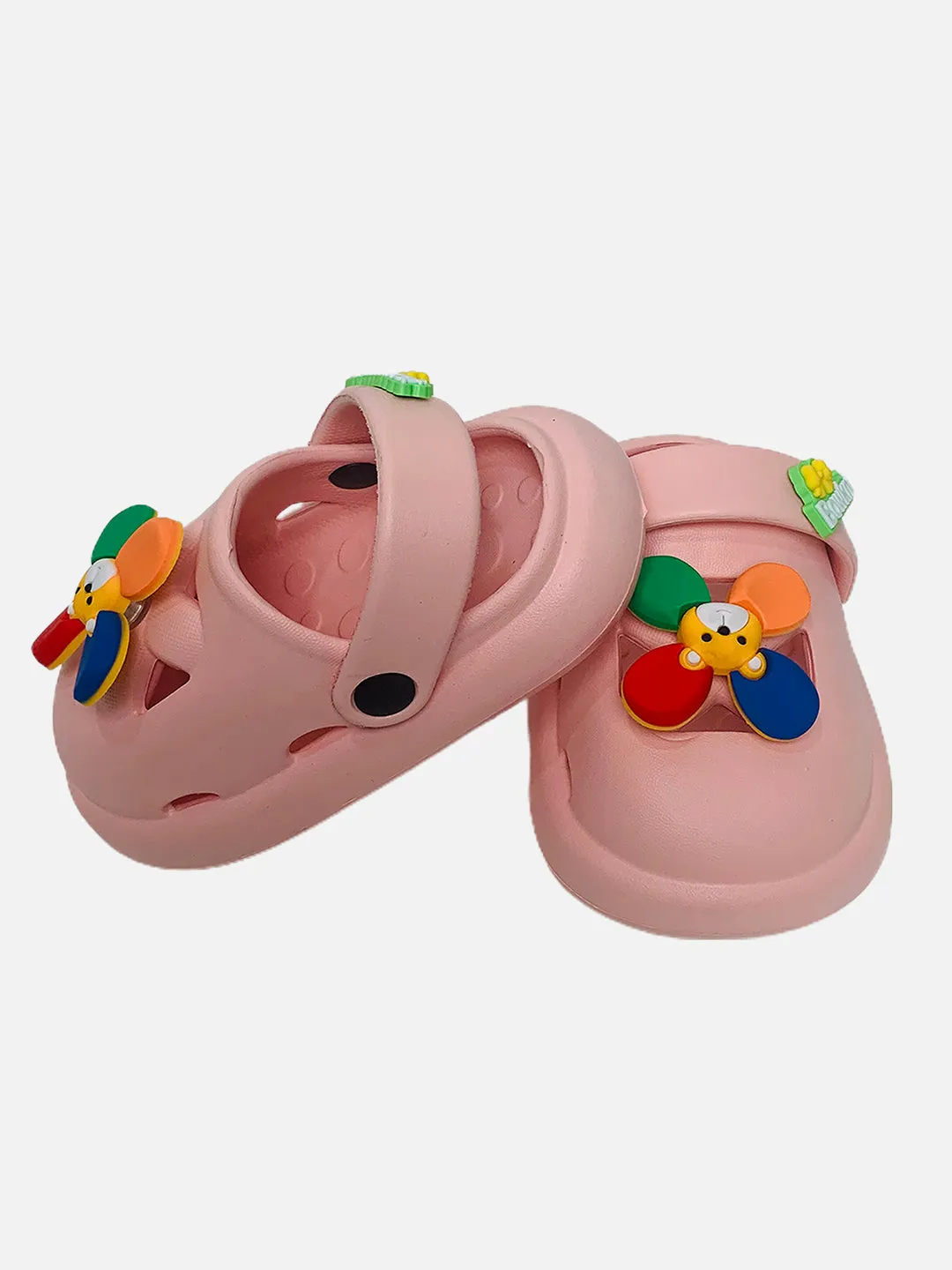 Little Surprise Box Pink Pinwheel Slip on Clogs all season Footwear for Toddlers & Kids