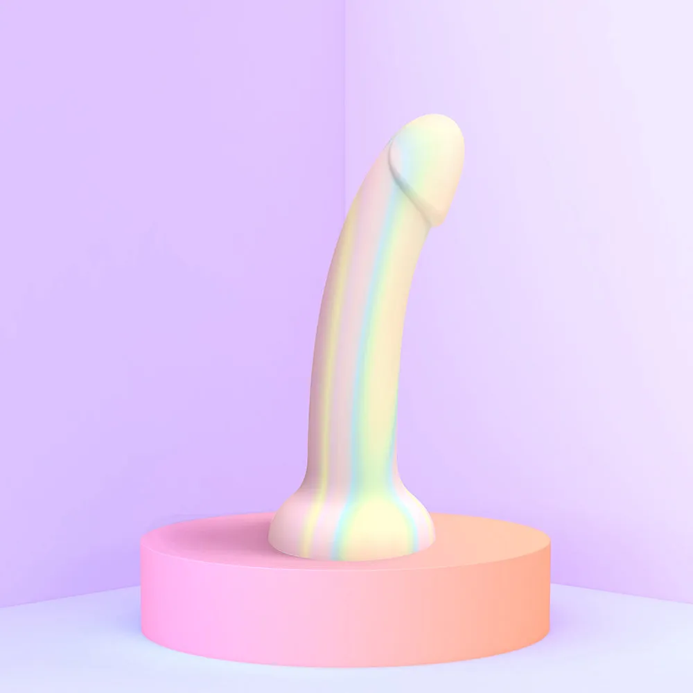 Love to Love Dildolls Fantasia Glow in the Dark 7 in. Silicone Dildo Pastels