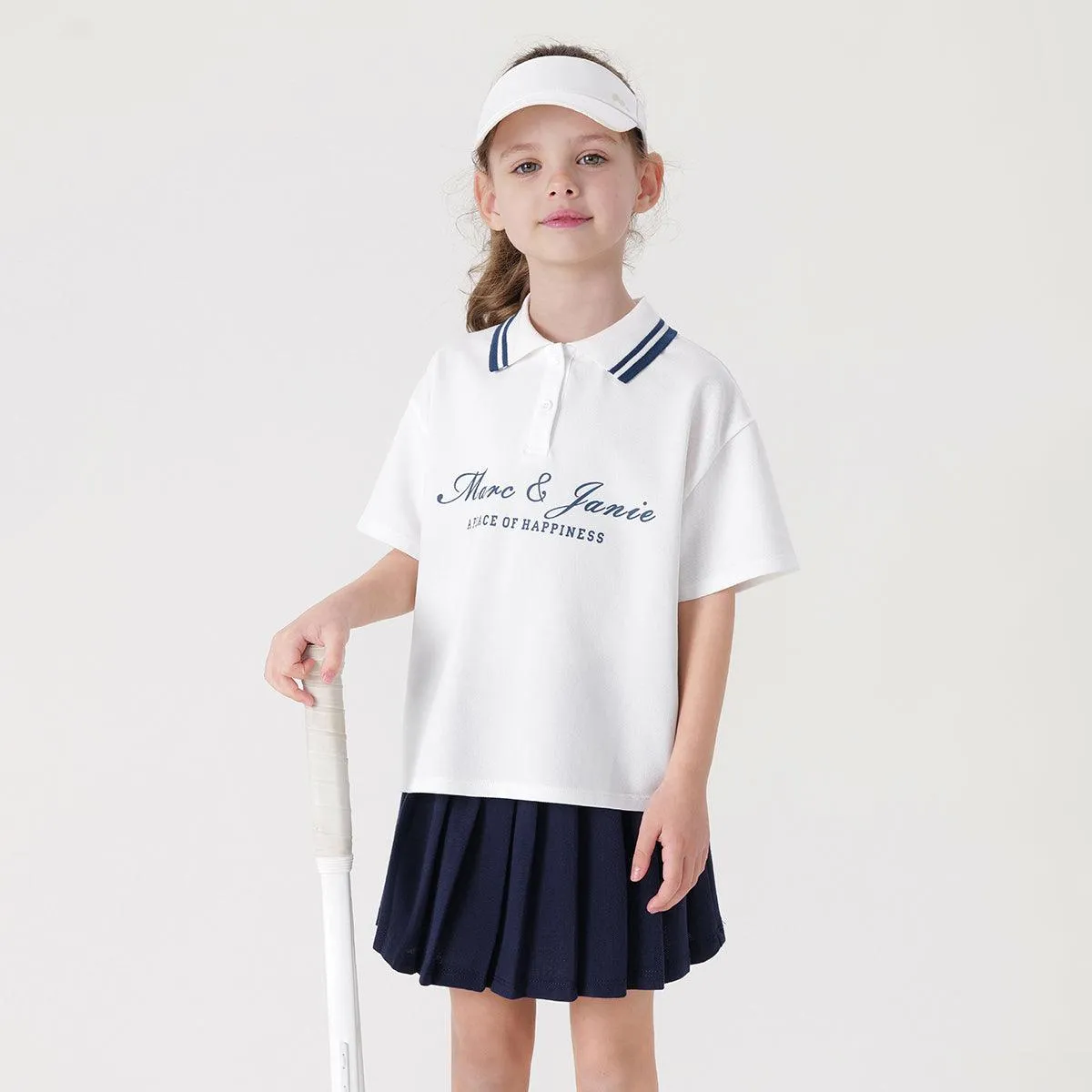 MARC & JANIE Girls Vibrant Campus Sports Polos 240596