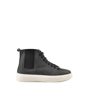 Marechiaro 1962 Men's High Top Sneakers  Black Leather