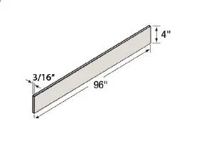 Matching Toe Kick Material - Glenwood Shaker-Finished TK - 96"W x 4"H x 3/16"D