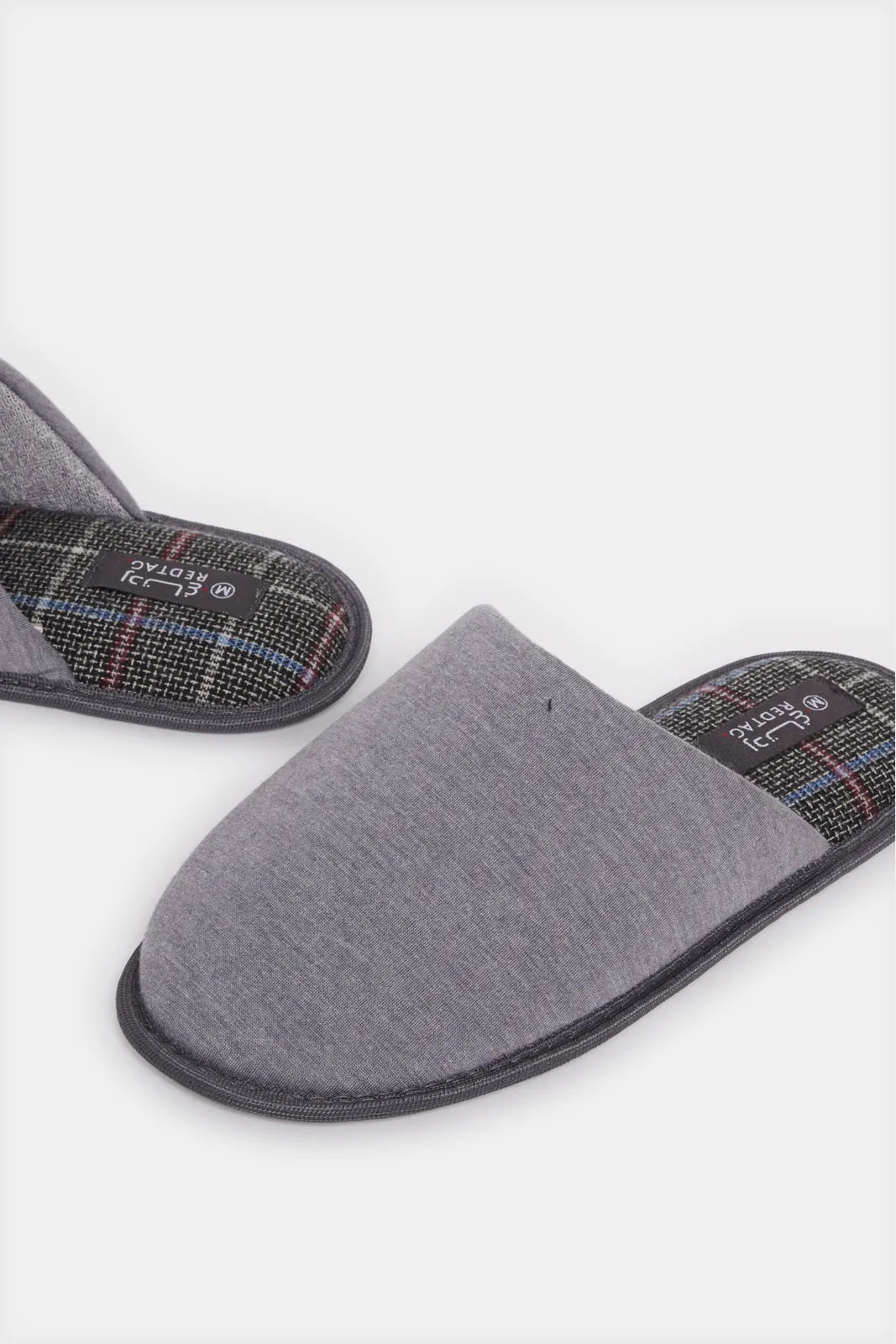 Men Grey Embellished Slipper