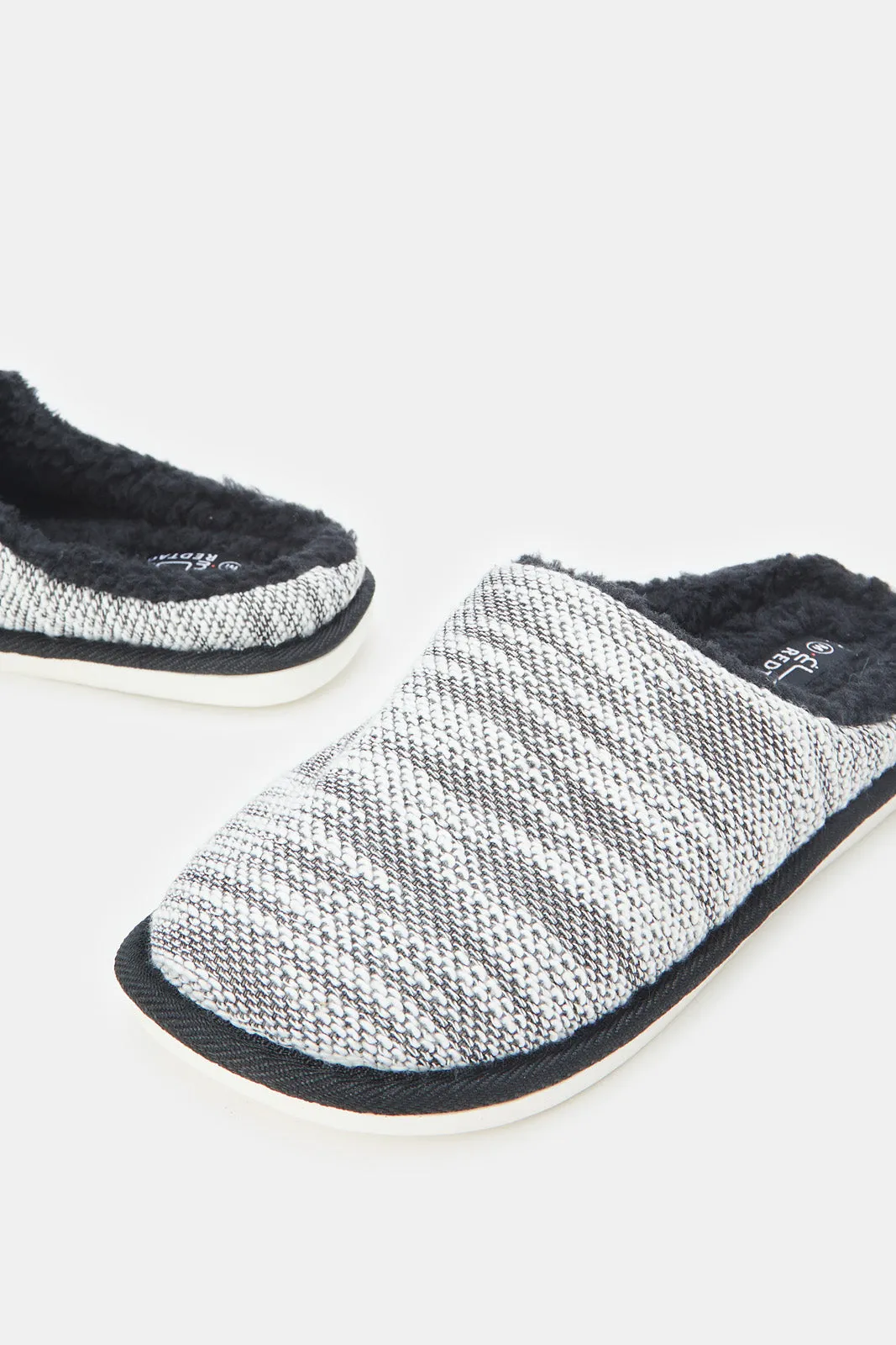 Men Grey Mule Slippers