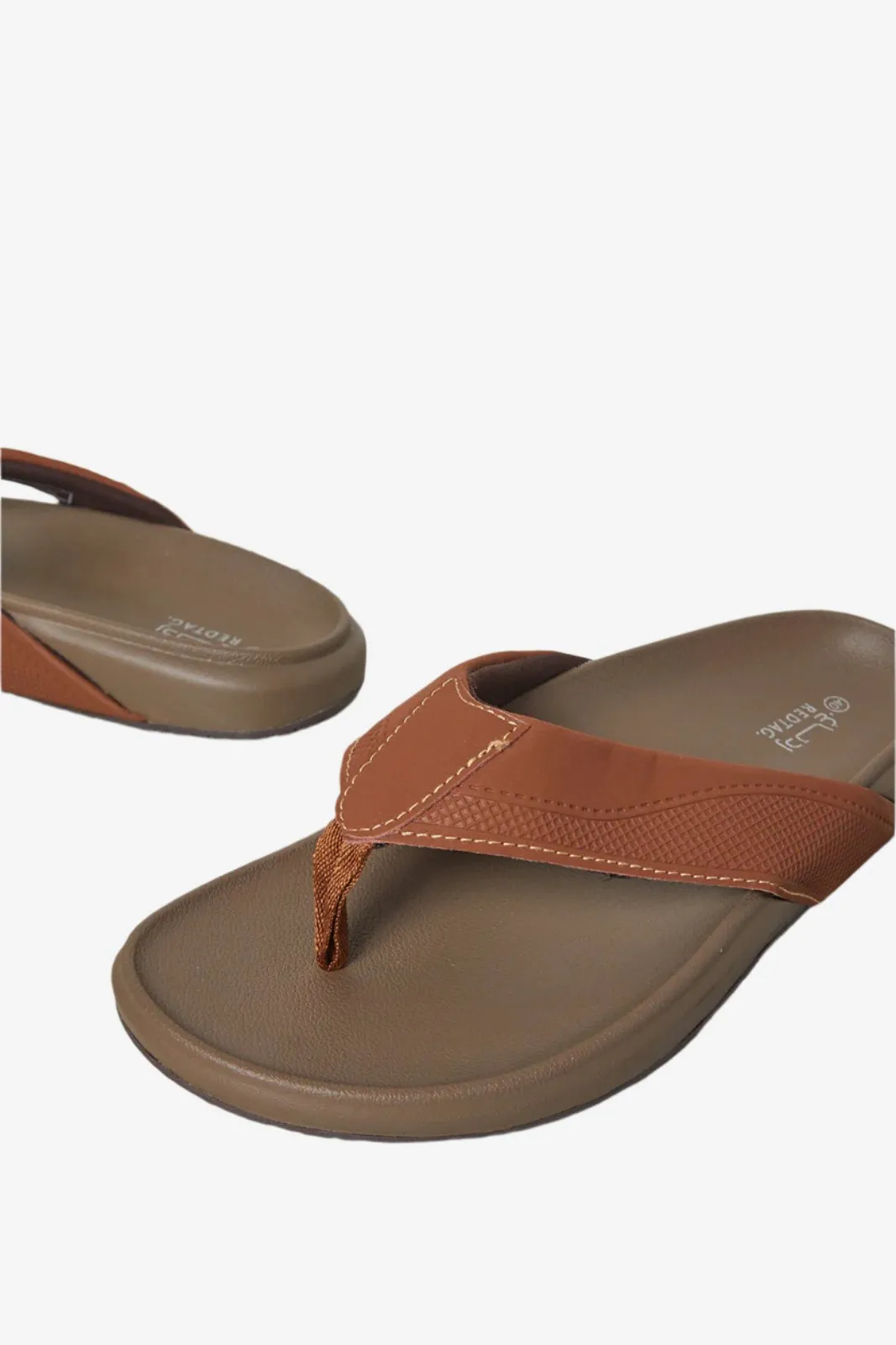 Men Tan Toe Post Sandal