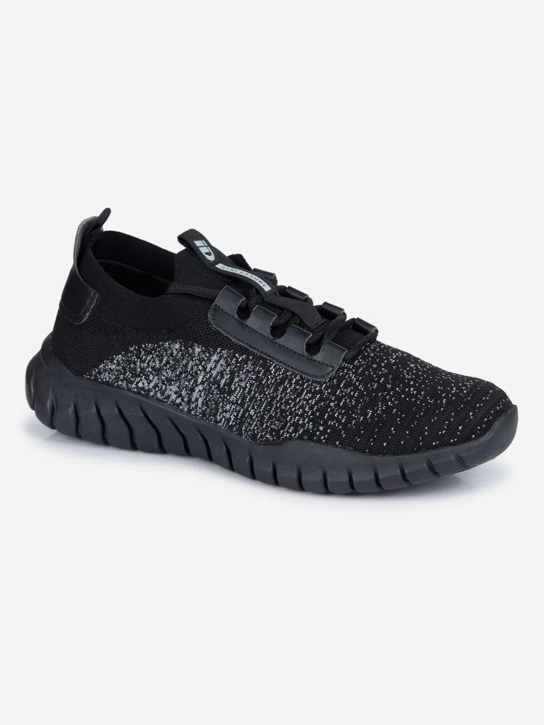 Men's Black Lace Up Sneaker (ID7521)