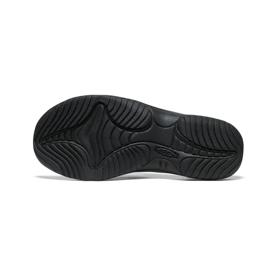 Men's Keen Kona Leather Flip Flop Color: Black/ Steel Grey