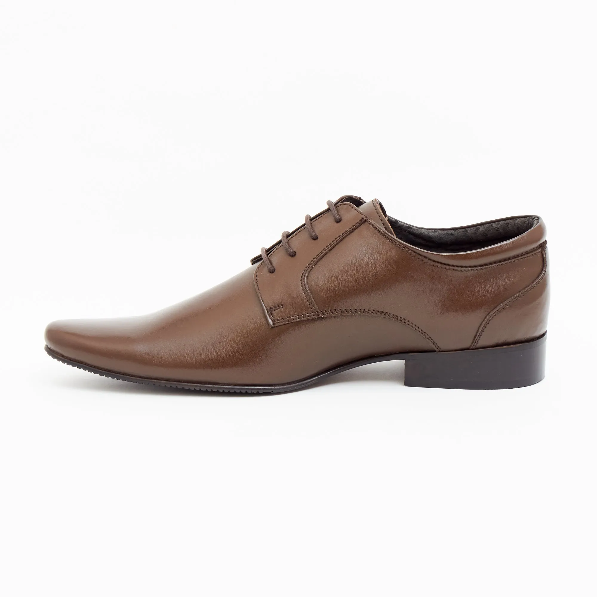 Mens Leather Formal Casual Shoes-50545_Brown