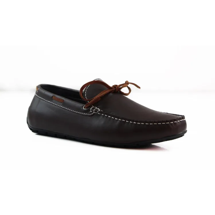 Mens Zasel Anchor Shoes Dark Brown