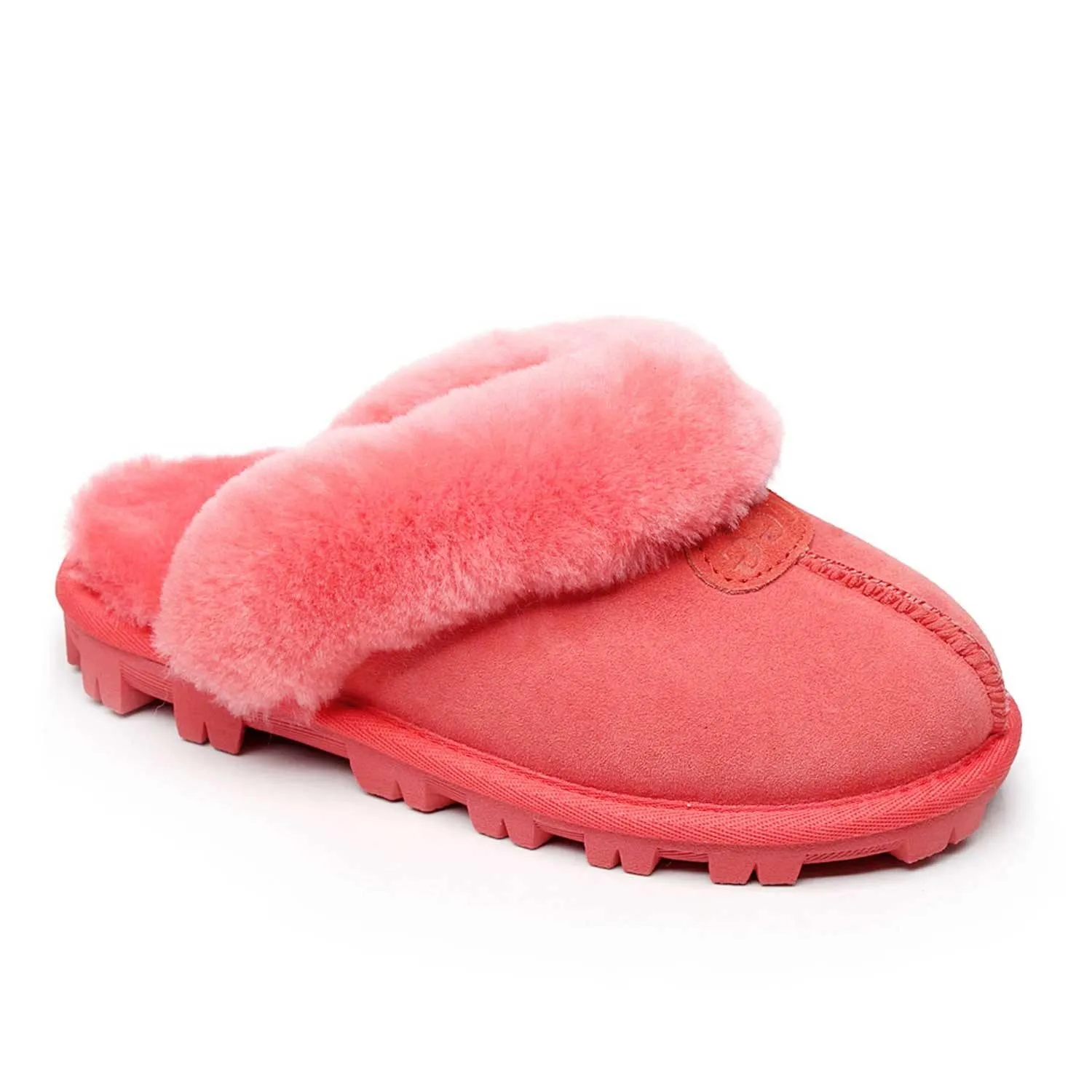 Mubo UGG Ladies Slippers Double Face Australia Premium Sheepskin Fur Scuff SW1200