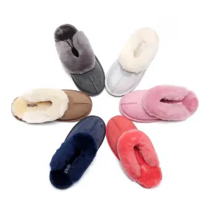 Mubo UGG Ladies Slippers Double Face Australia Premium Sheepskin Fur Scuff SW1200