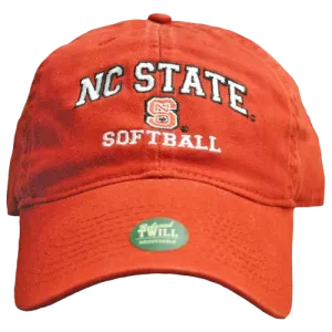 NC State Wolfpack Softball Red Relaxed Fit Adjustable Hat