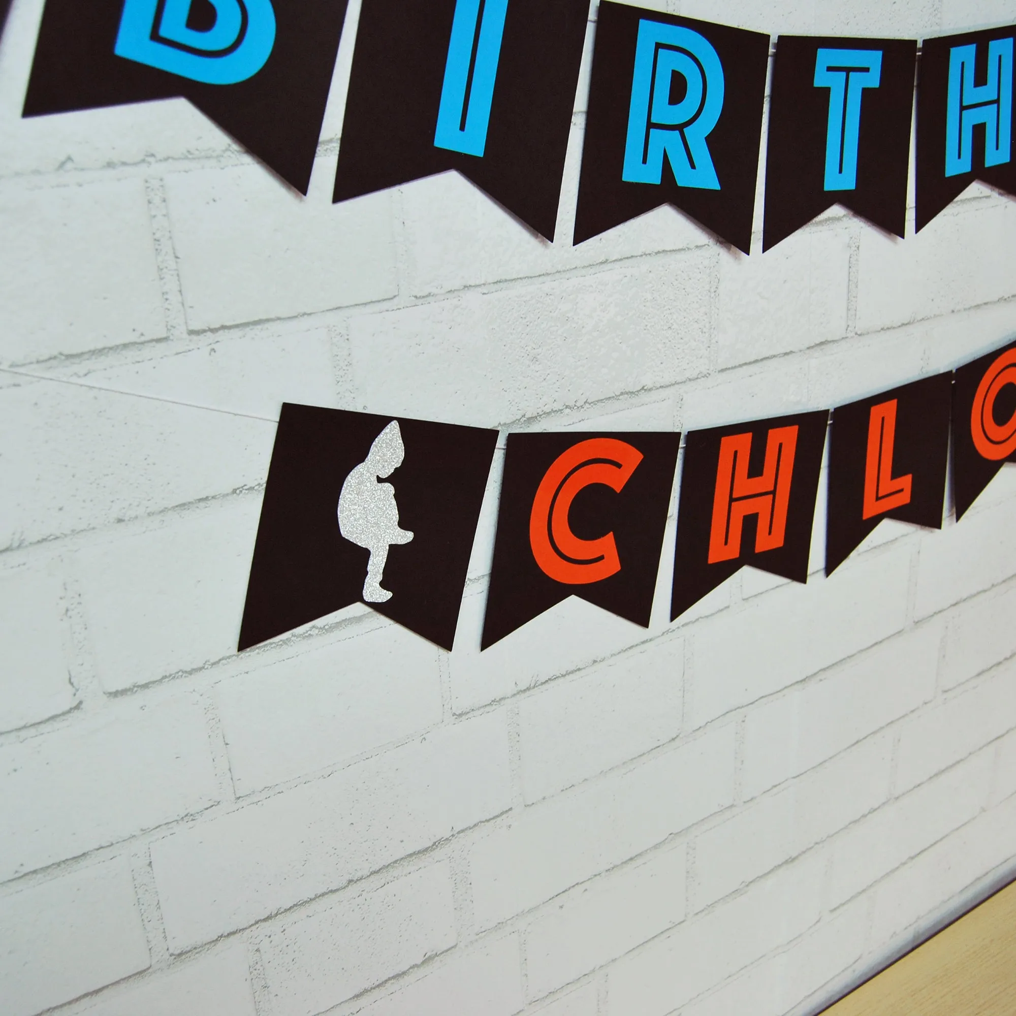 Neon Dance Party Birthday Banner