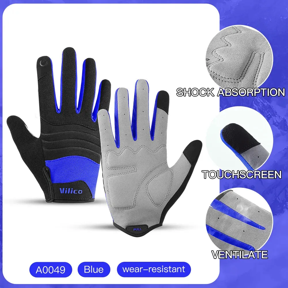 New Cycling Gloves Women Men Thicken Absorption Shock Pads Breathable Nonslip Outdoor Sports Mountaineering Hiking Riding Gloves