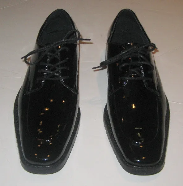 New Men's Black Lace Up Tuxedo Shoes