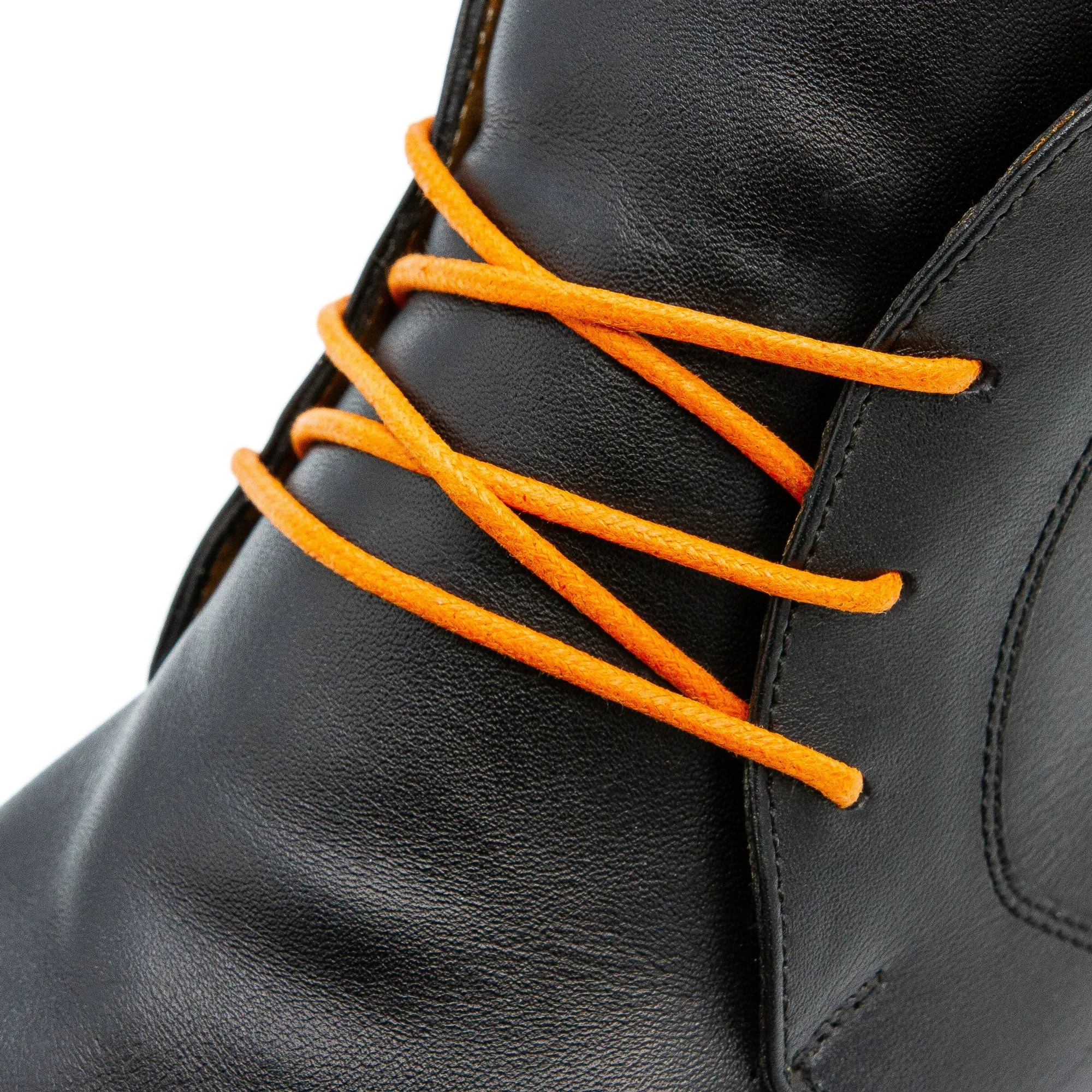 Orange Waxed Dress Shoelaces