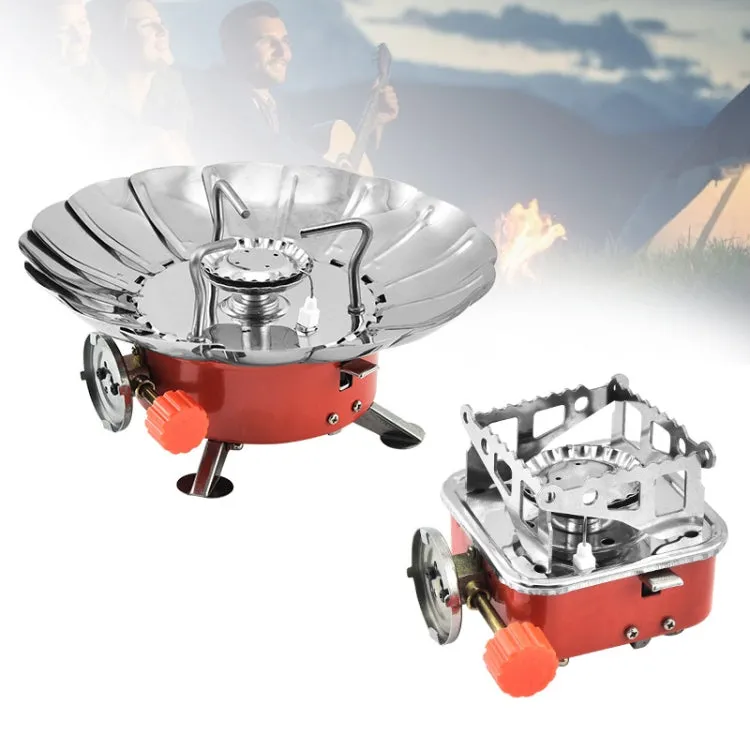 Outdoor Camping Mountaineering Portable Mini Gas Stove, Style: Lotus (Buckle Model)