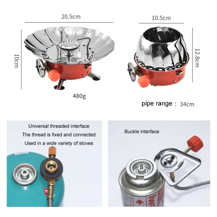 Outdoor Camping Mountaineering Portable Mini Gas Stove, Style: Square (Threaded Interface)