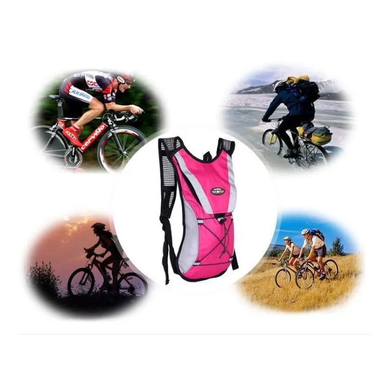 Outdoor Sports Mountaineering Cycling Backpack Water Bottle Breathable Vest(Pink)