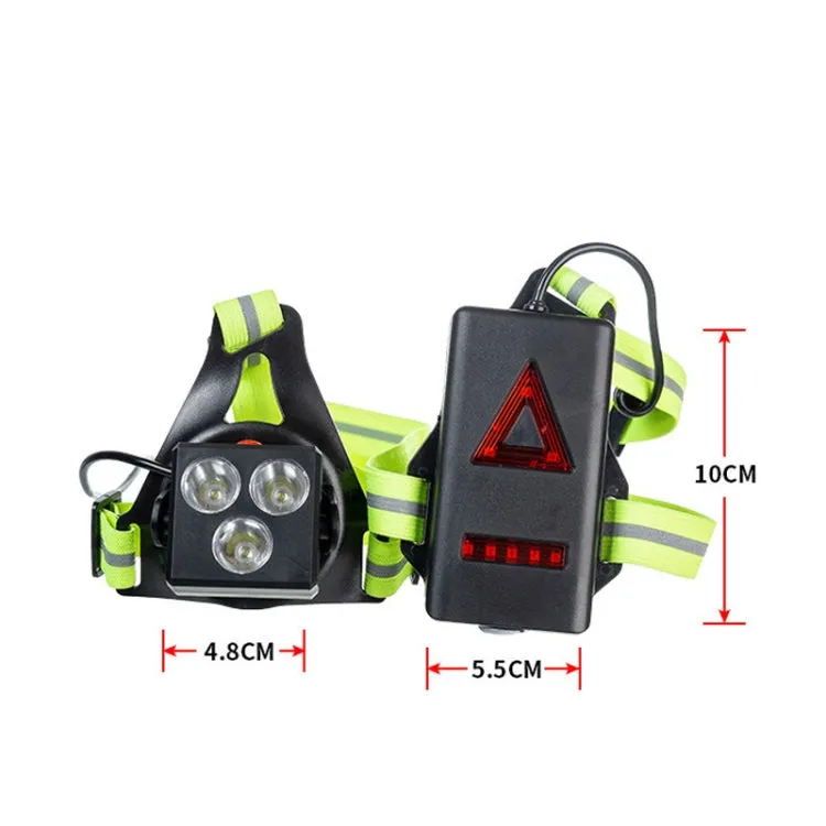 Outdoor Sports Running Light Waterproof Night Riding Light Highlight Rechargeable Mountaineering Light Chest Warning Light