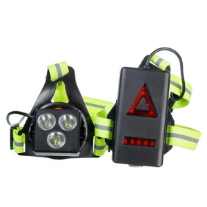 Outdoor Sports Running Light Waterproof Night Riding Light Highlight Rechargeable Mountaineering Light Chest Warning Light