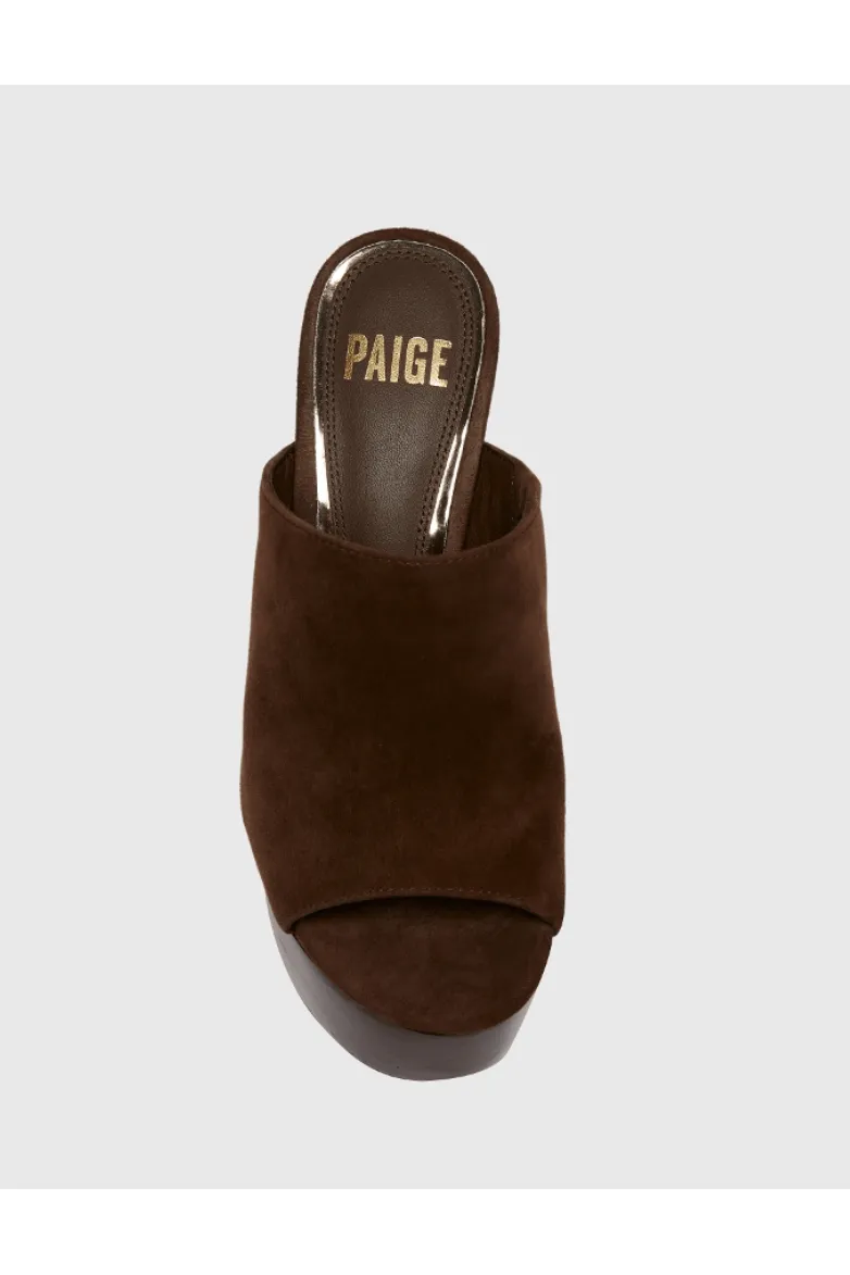 Paige Corbin Mule Chocolate Suede