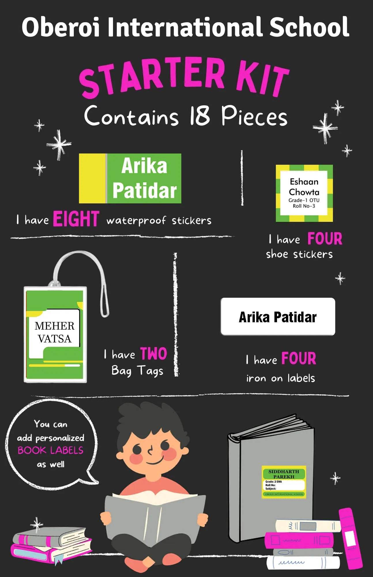 Personalized School Labels Pack