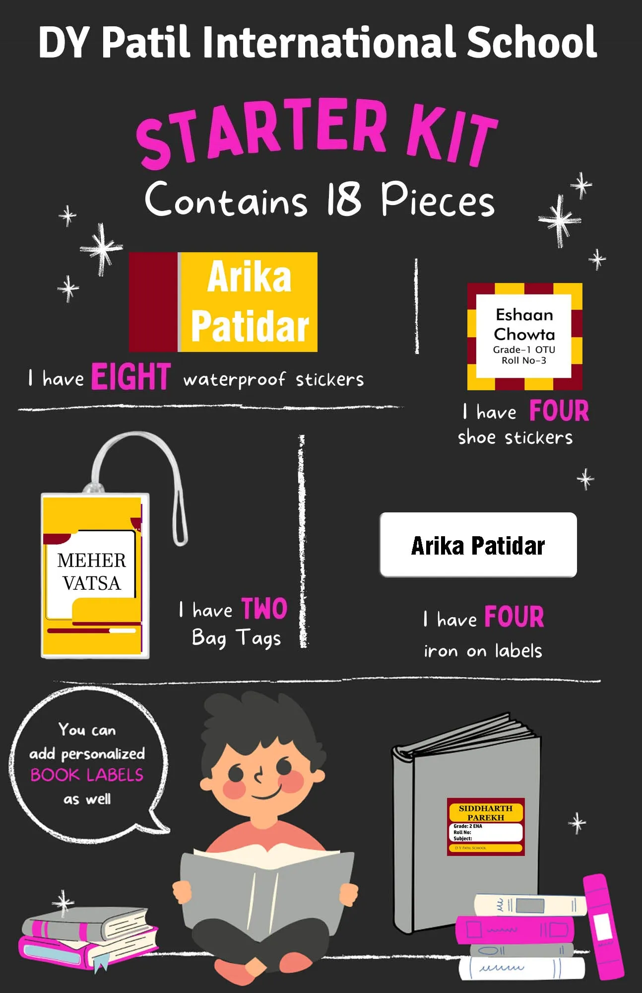 Personalized School Labels Pack