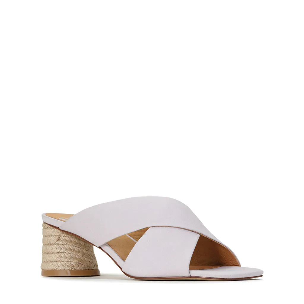 PETORA LEATHER SLIDE HEELED SANDAL