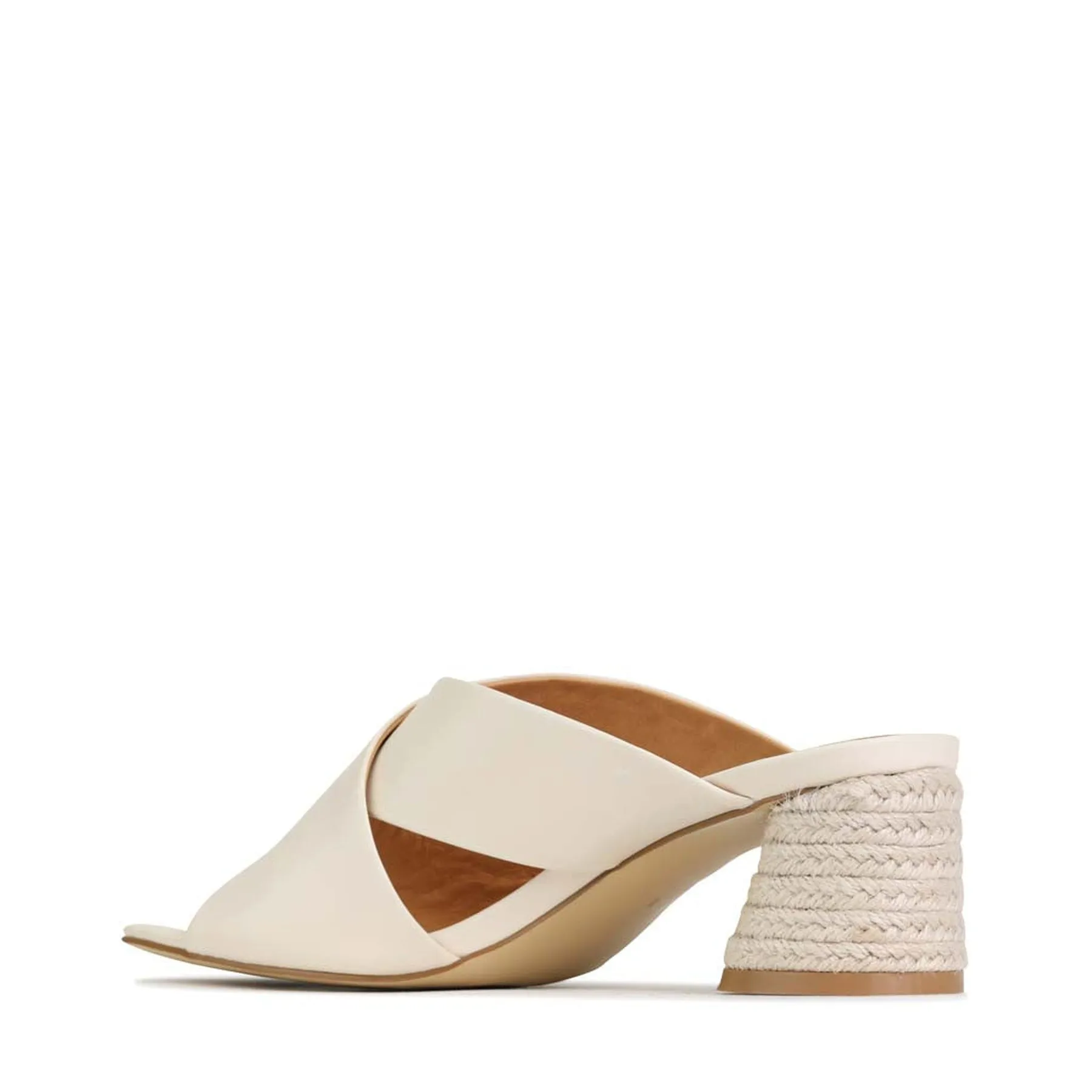 PETORA LEATHER SLIDE HEELED SANDAL