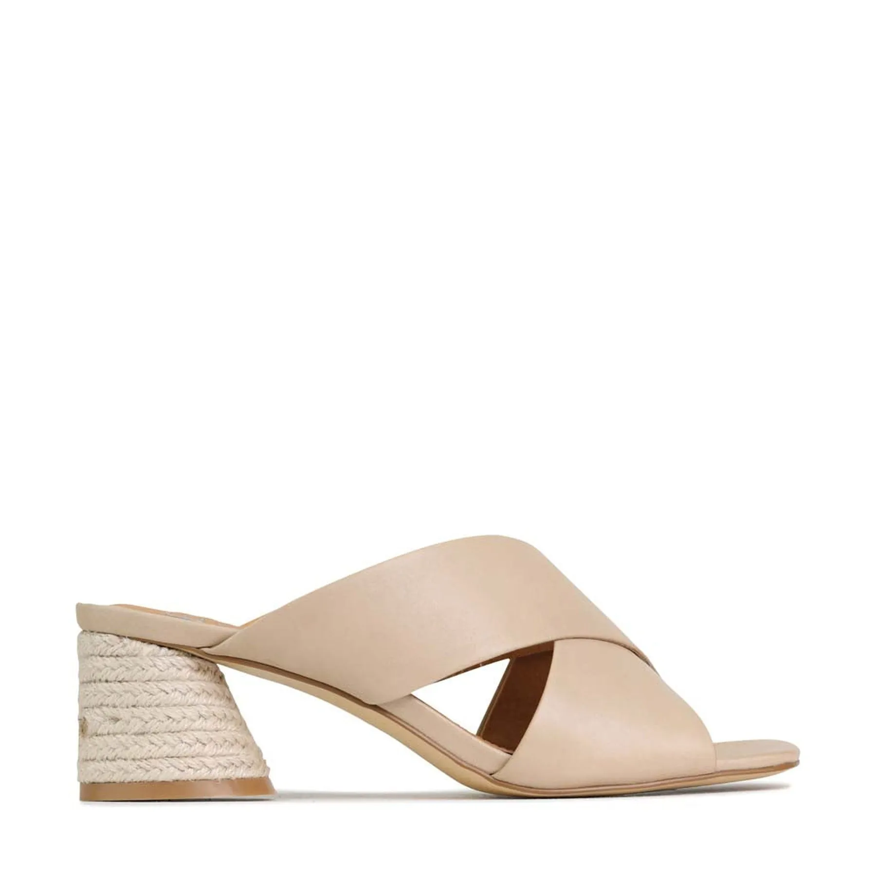 PETORA LEATHER SLIDE HEELED SANDAL