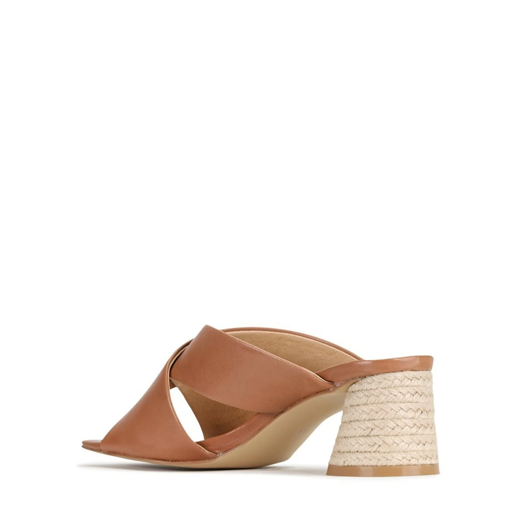 PETORA LEATHER SLIDE HEELED SANDAL