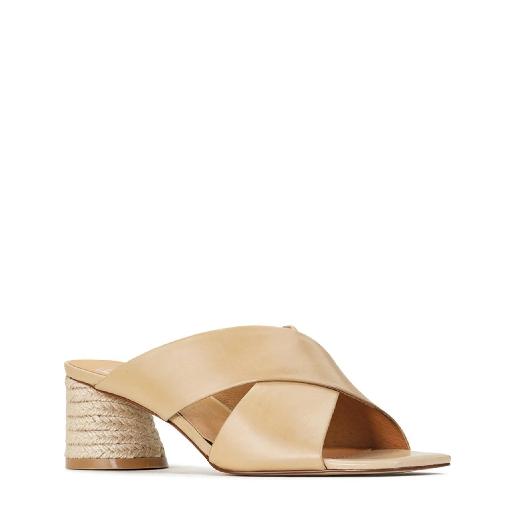 PETORA LEATHER SLIDE HEELED SANDAL