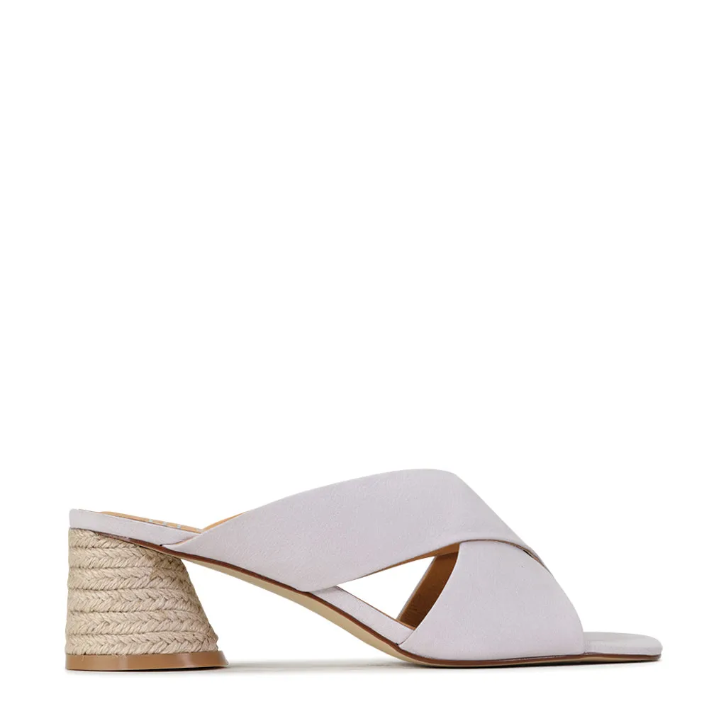 PETORA LEATHER SLIDE HEELED SANDAL