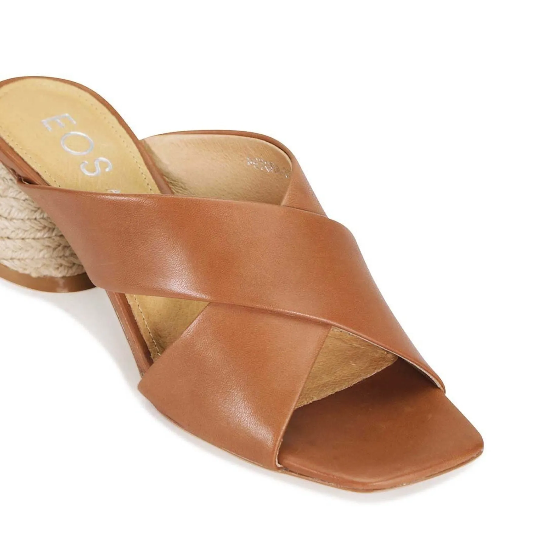 PETORA LEATHER SLIDE HEELED SANDAL