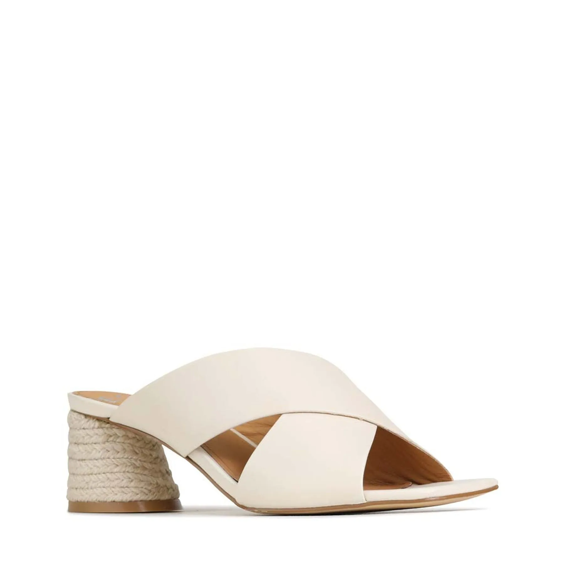 PETORA LEATHER SLIDE HEELED SANDAL