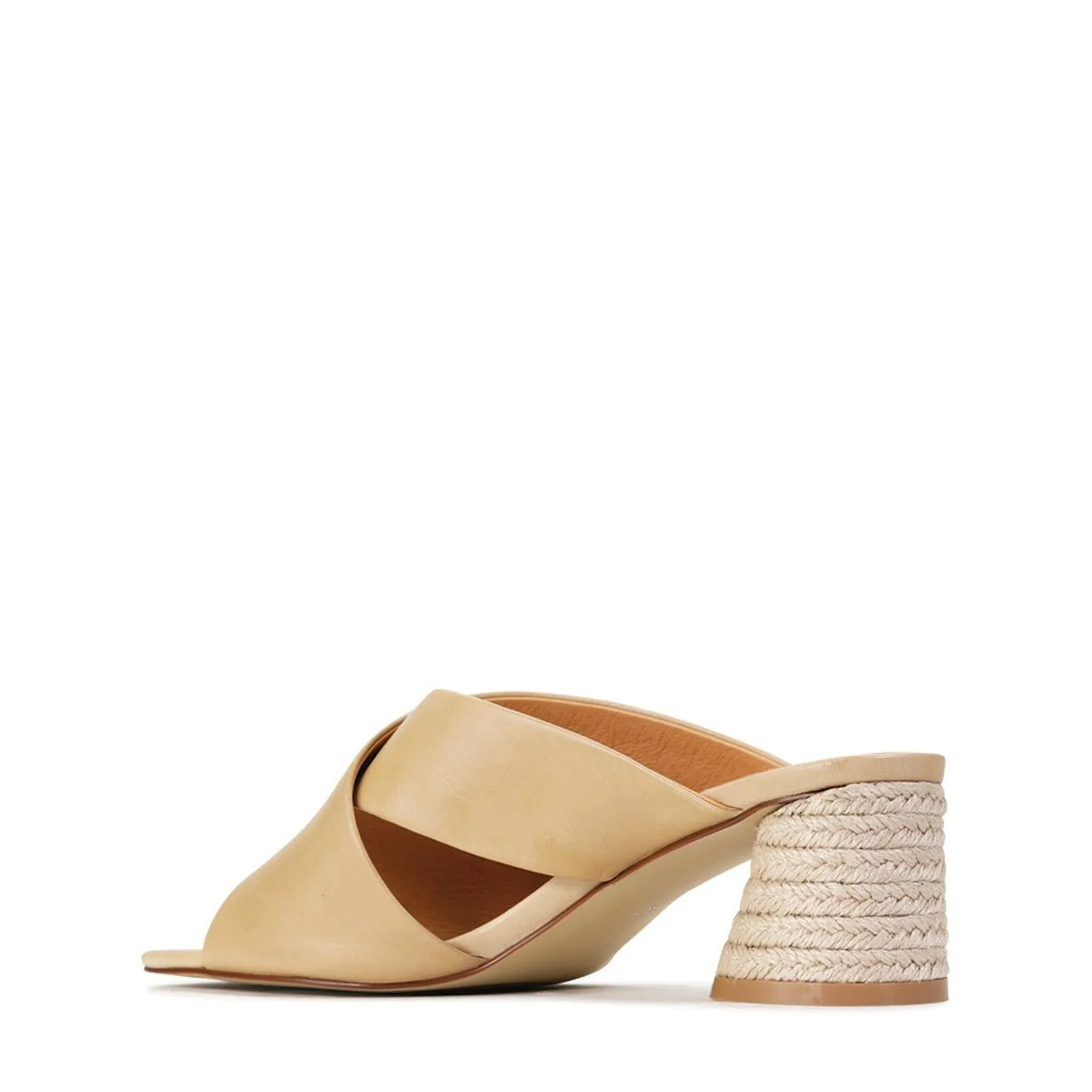 PETORA LEATHER SLIDE HEELED SANDAL