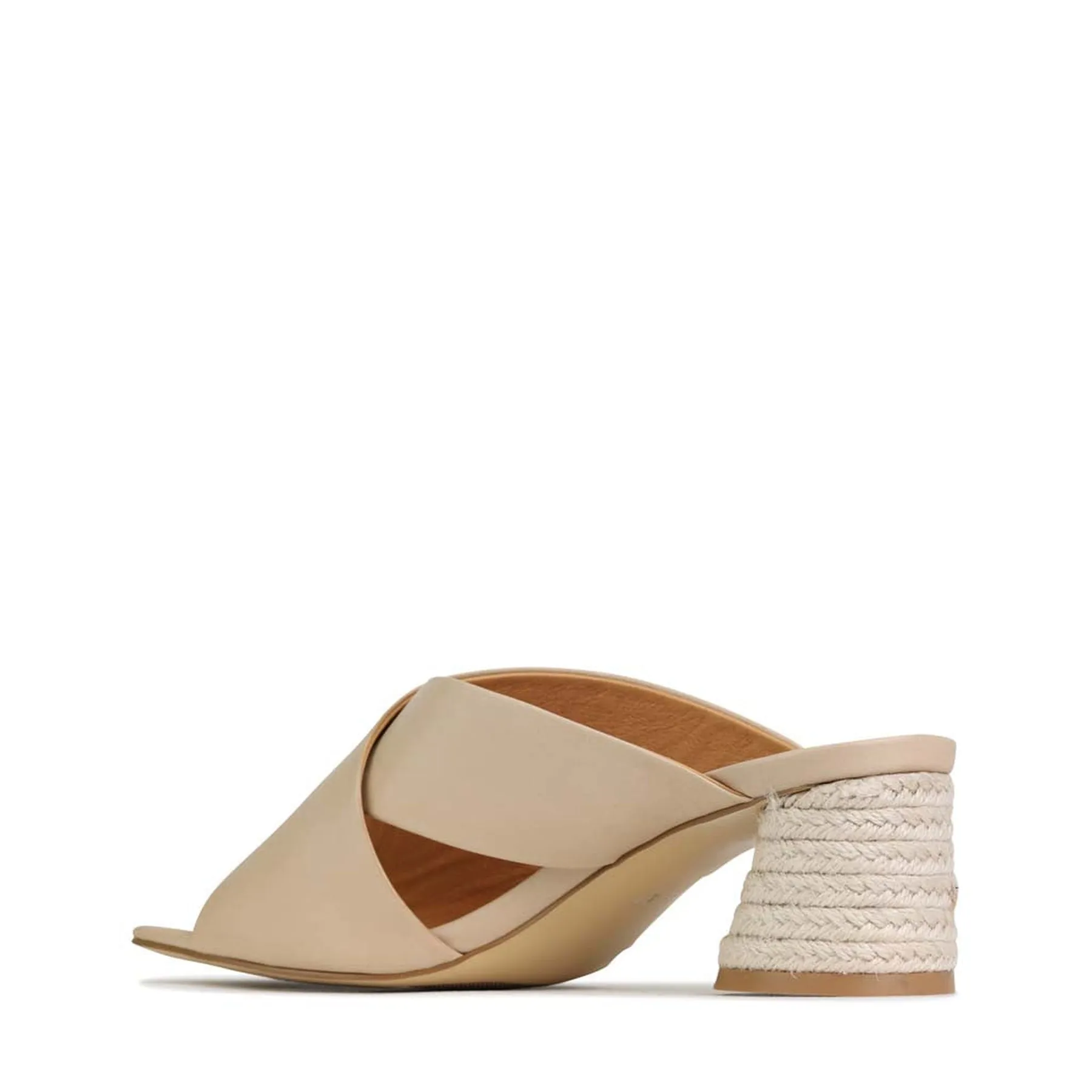 PETORA LEATHER SLIDE HEELED SANDAL