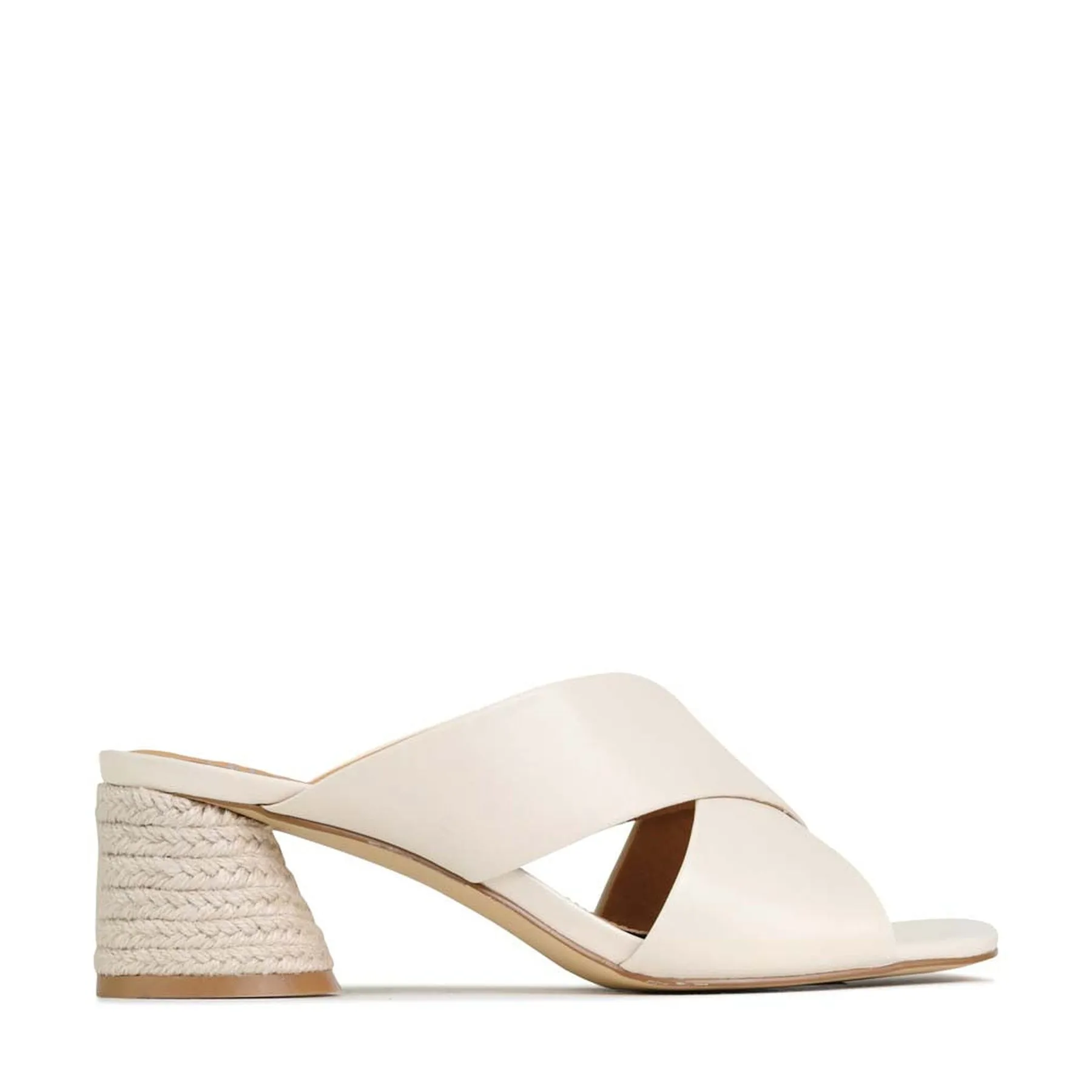 PETORA LEATHER SLIDE HEELED SANDAL