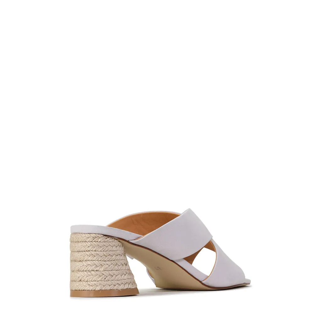 PETORA LEATHER SLIDE HEELED SANDAL