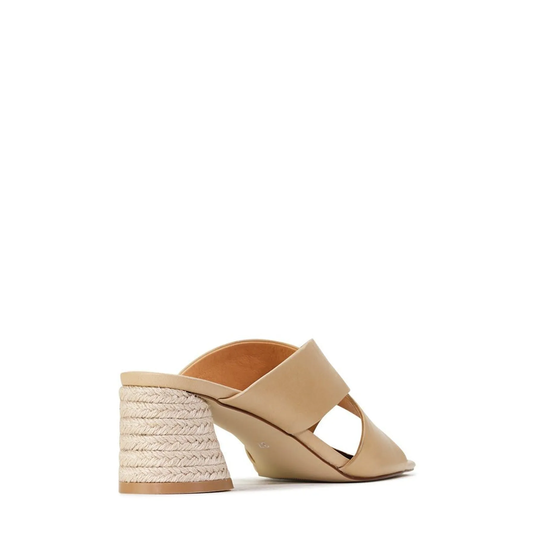 PETORA LEATHER SLIDE HEELED SANDAL