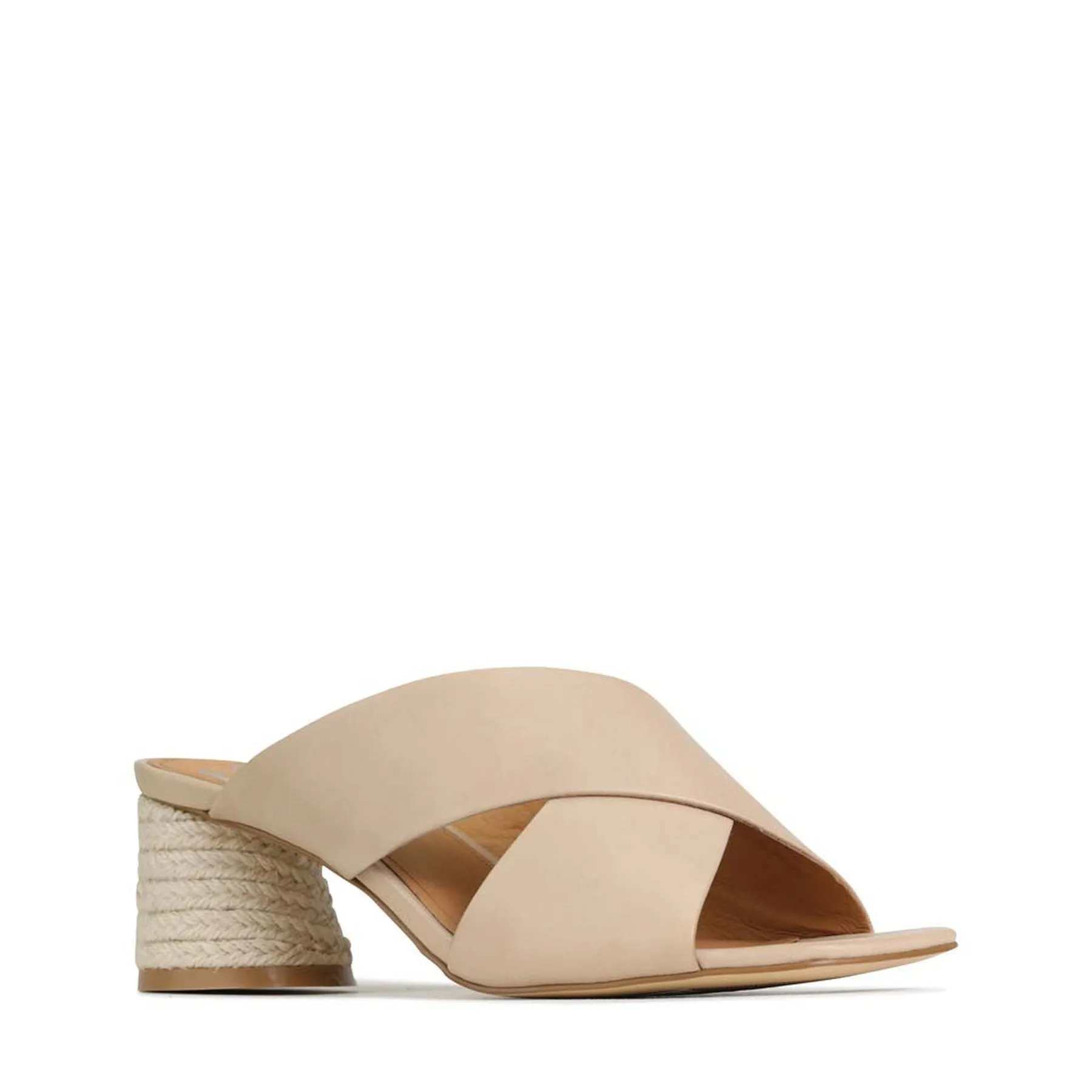 PETORA LEATHER SLIDE HEELED SANDAL