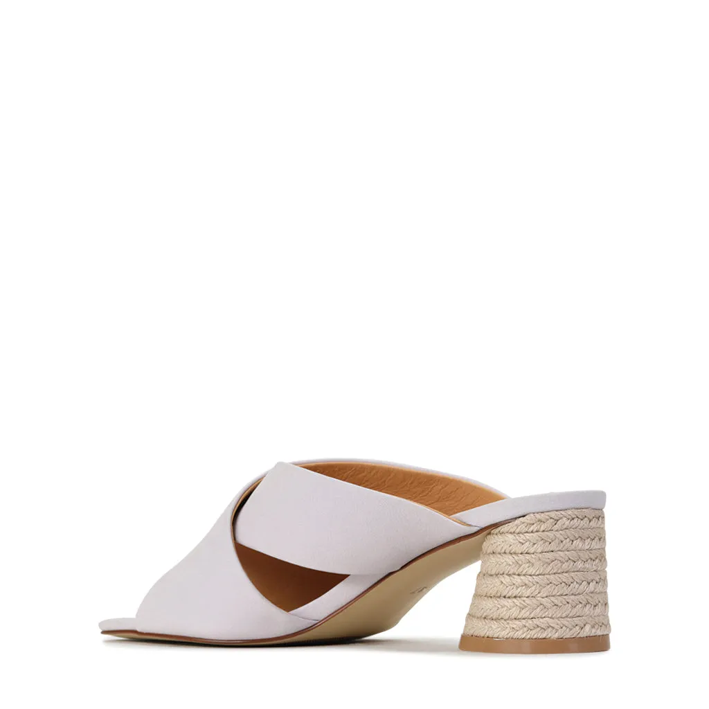 PETORA LEATHER SLIDE HEELED SANDAL