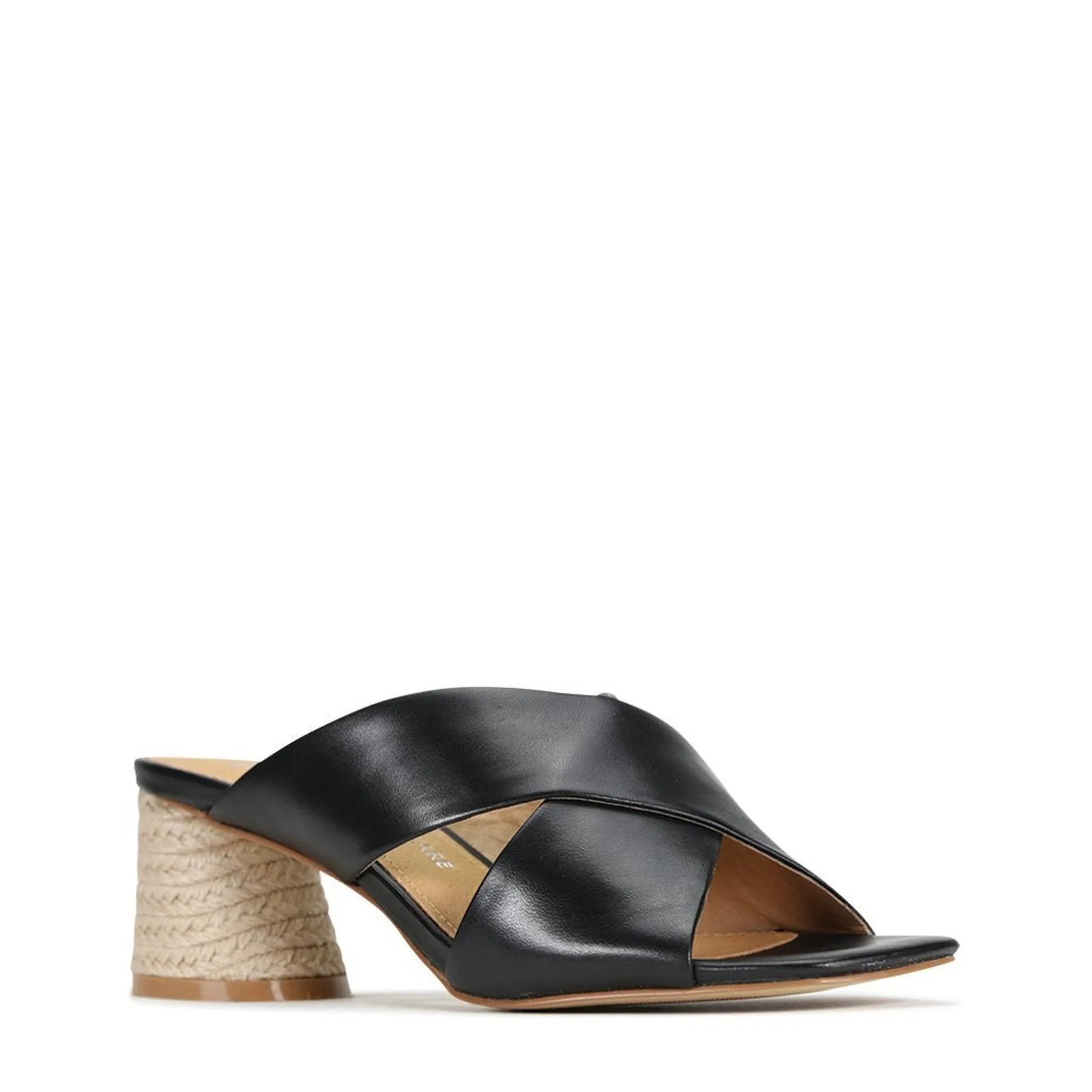 PETORA LEATHER SLIDE HEELED SANDAL