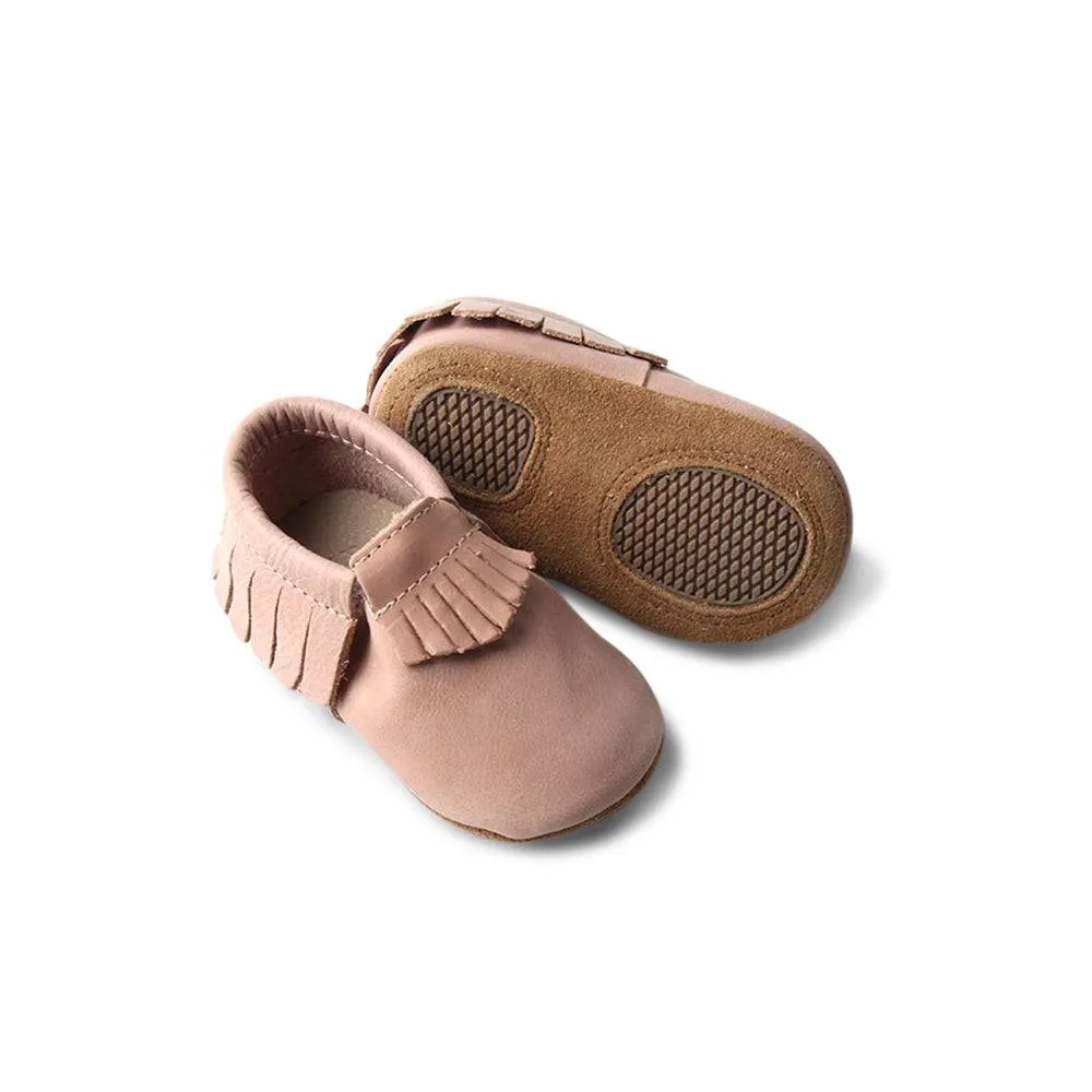 Piglet Baby Fringed Moccasin Shoe