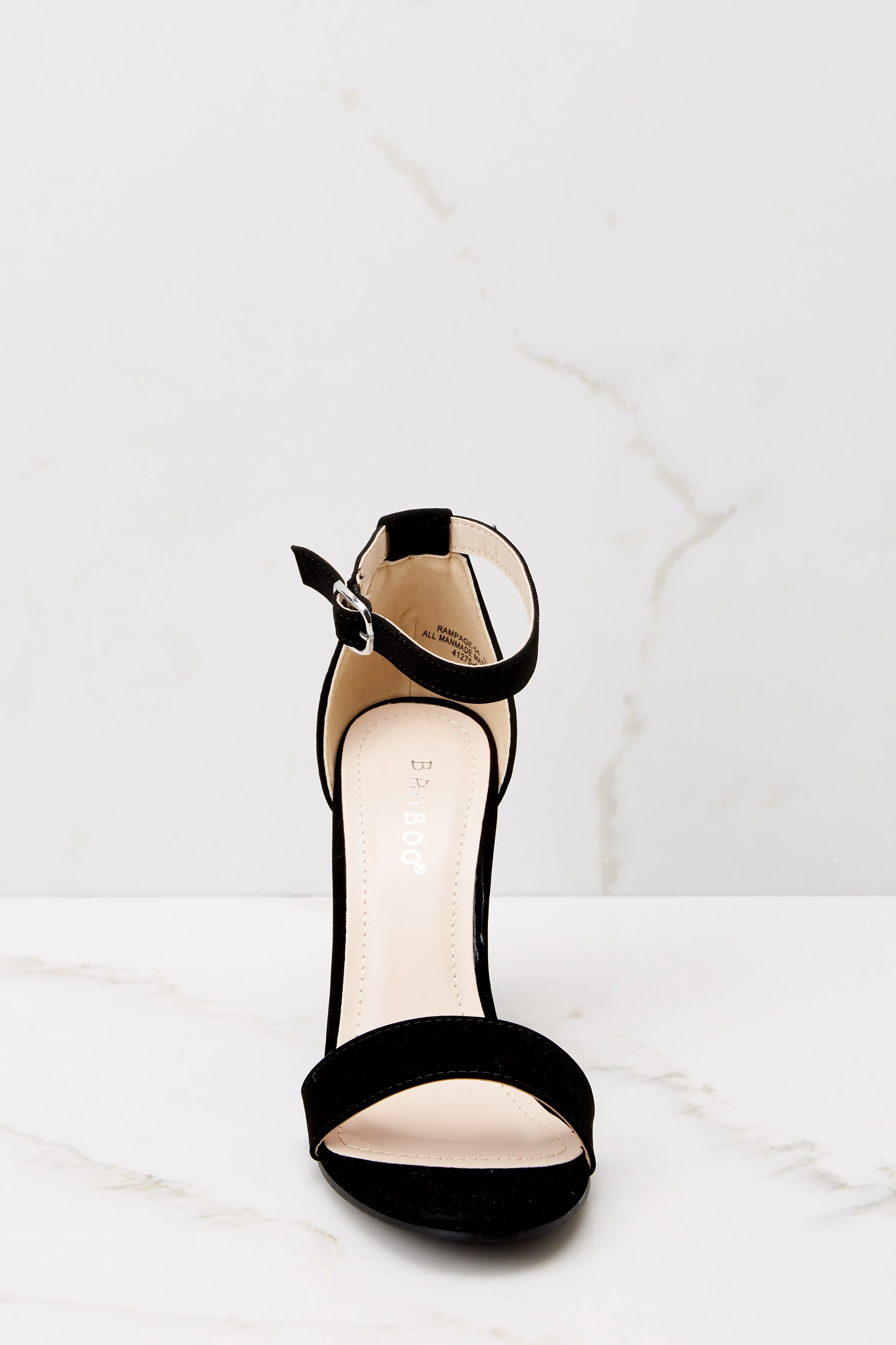 Plans To Dance Black Ankle Strap Heels