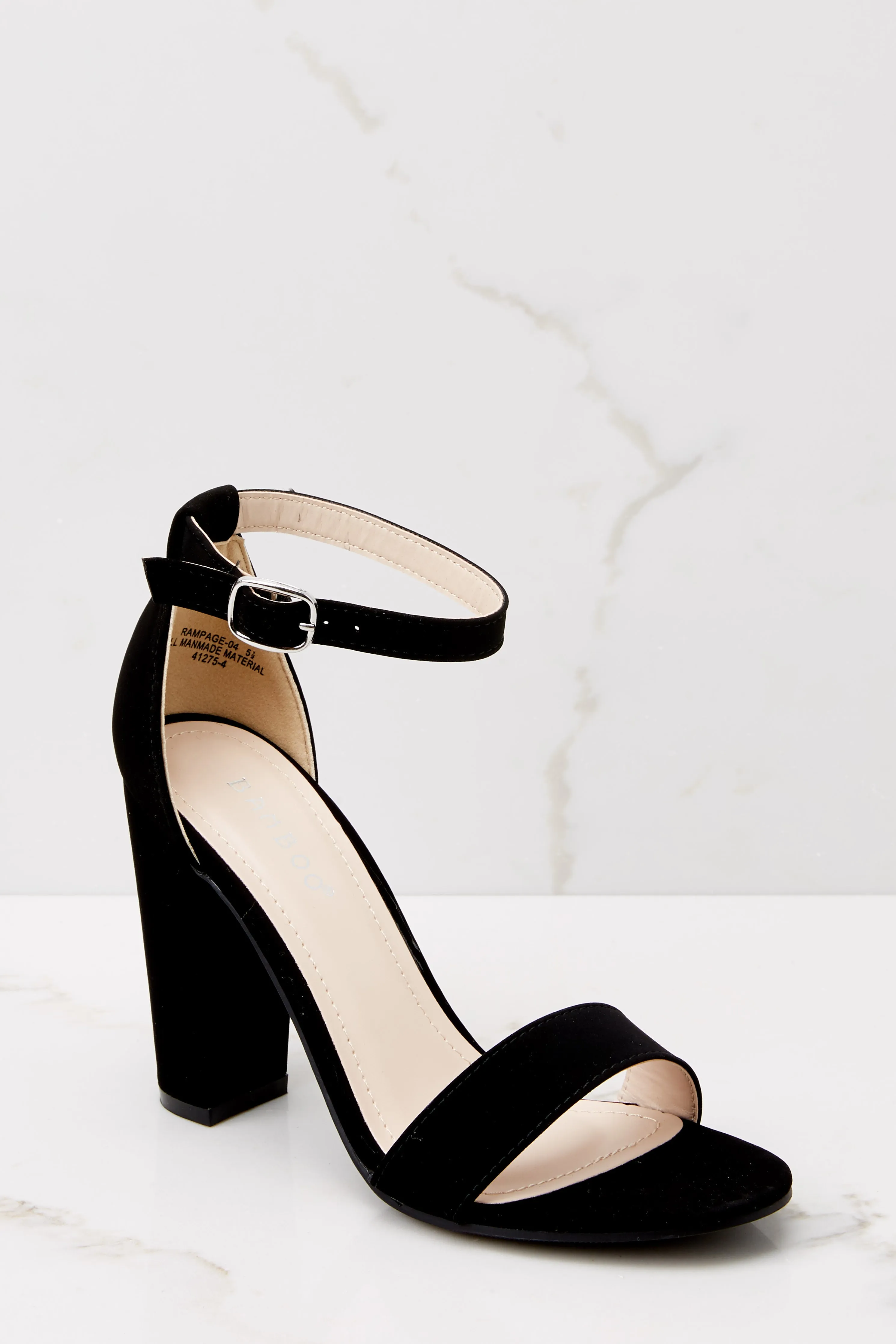 Plans To Dance Black Ankle Strap Heels