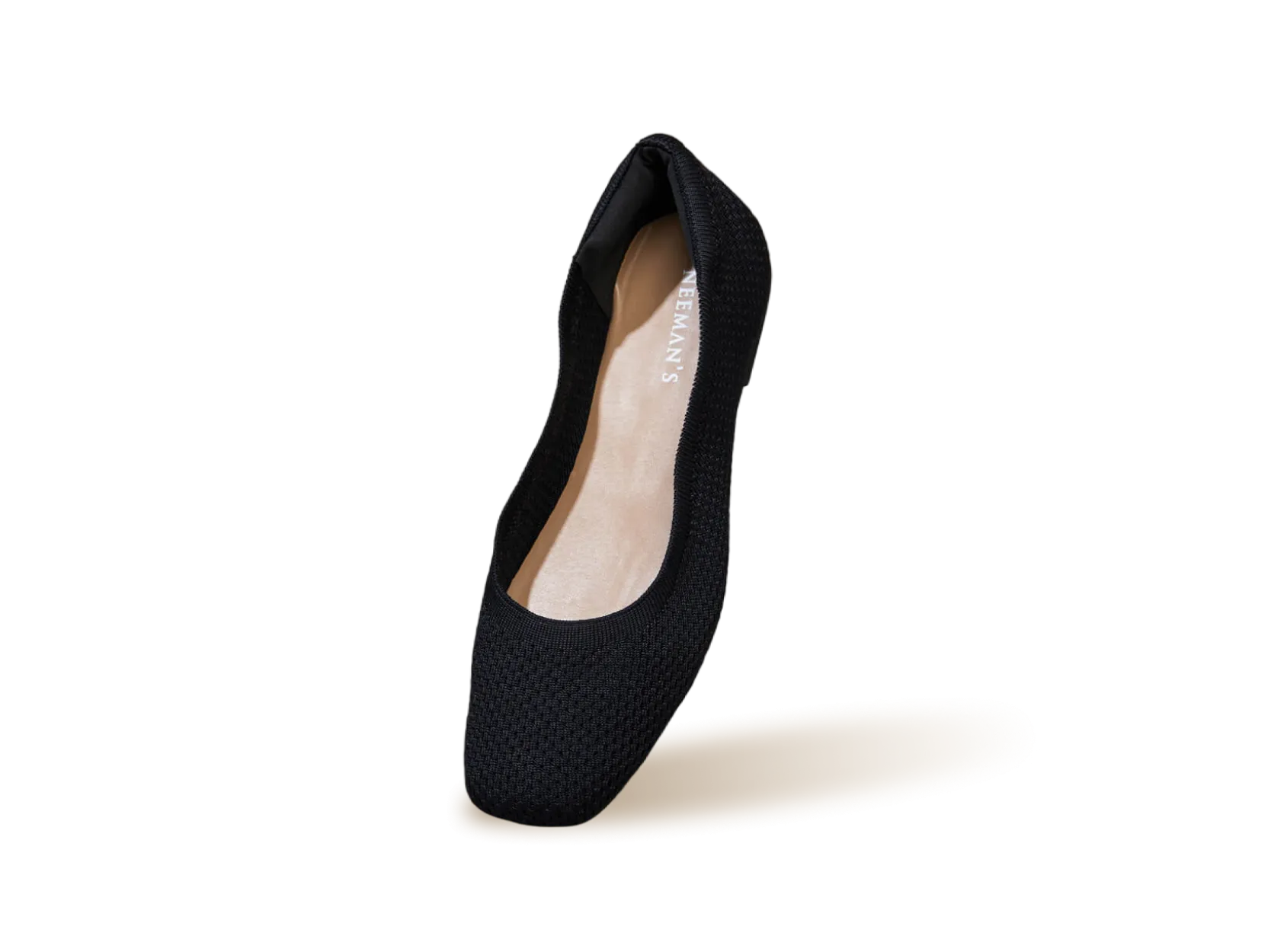 Plush Square Flats - Black