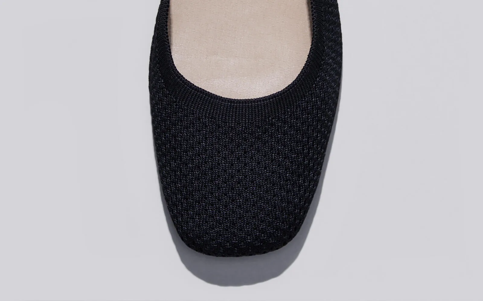 Plush Square Flats - Black