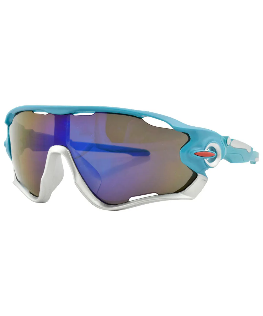 POWDERED Blue Sports Sunglasses